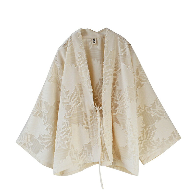 オーガンジー打掛　　レース羽織　レース 羽織 塵よけ カジュアル 単色 単衣 紬 小紋 浴衣 夏着物 女性..