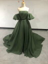 カラードレス カーキマリアージュ ベアトップ トレーン 結婚式(4)