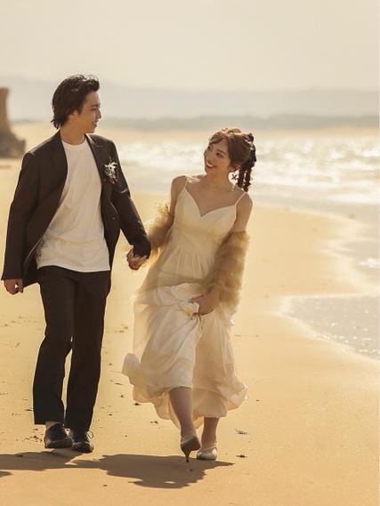 実例写真！トップス アイボリー ふわふわ袖 ソフトチュール 花嫁/ウェディングドレス