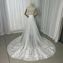 取り外し刺繍トレーン 上品レース ボリュームアップ ドレスアレンジ 結婚式 オーダー可能
