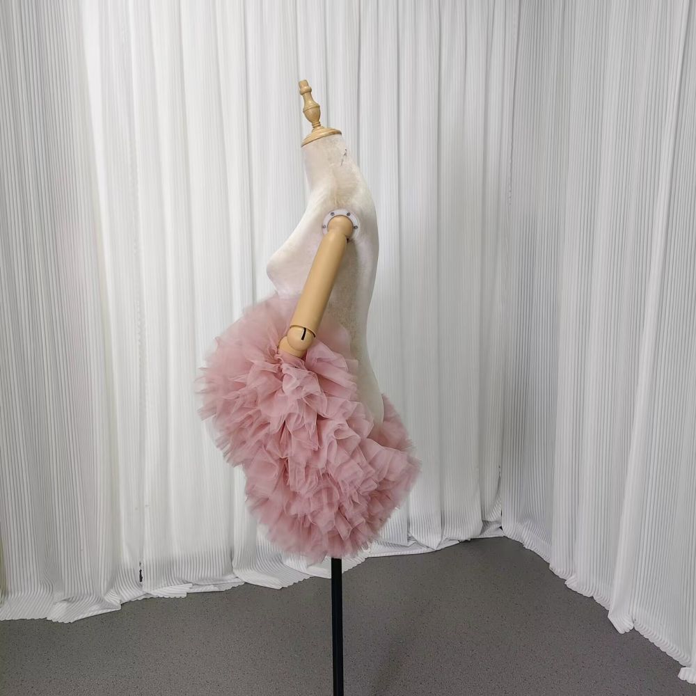 ポンチョ ソフトチュール ラッフルフリル ピンク ブライダル 抜群におしゃれ度が際立つ オーダーメイド