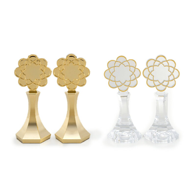 創価学会 仏具 PC八葉徳利 ゴールド クリア プラスチック 八葉 仏具 仏壇