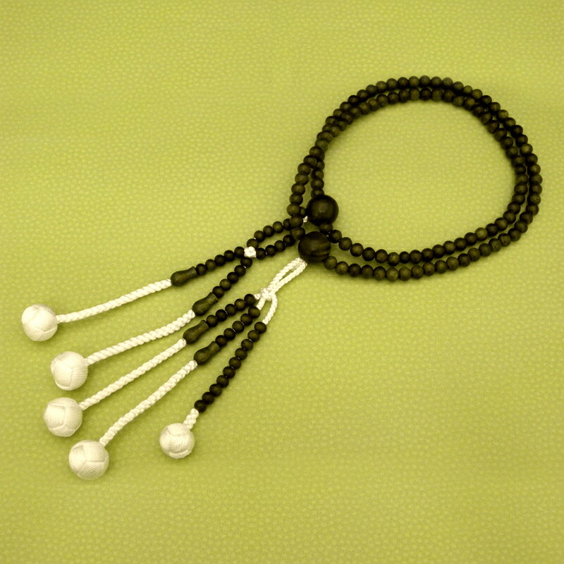 創価学会 念珠 素挽き緑檀念珠【小サイズ】 京都念珠 数珠 緑檀 念珠 小さなサイズ お念珠製作は国産