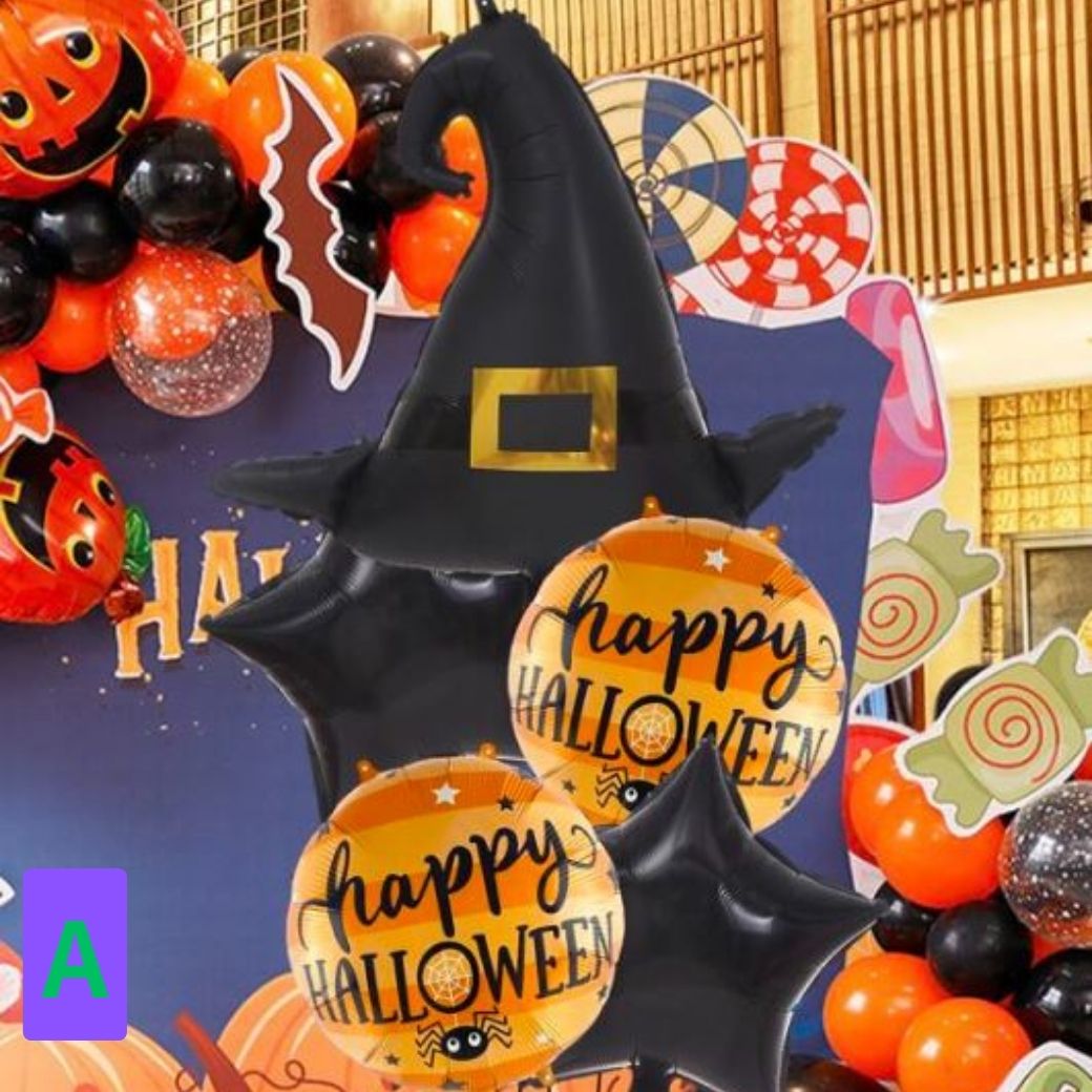 バルーン 大きい 巨大 ビッグ ホラー 怖い おばけ 肝試し ハロウィン ハローウィン Halloween 衣装 風船 誕生日 飾りつけ バルーン パーティー 立つ 自立 立体 店舗 什器 イベント設営 ハロウィンパーティー 2023 akazukin 新作