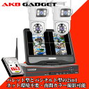 【完全無線・常時録画可能】防犯カメラ 屋外 工事不要 WIFI AI検知 監視カメラ 2台セット 2眼レンズ 屋内 PTZ機能 家庭用 ネットワークカメラ 自動追跡 首振り 夜間カラー 人体検知 防水 スマホ 事務所 玄関に最適(3)