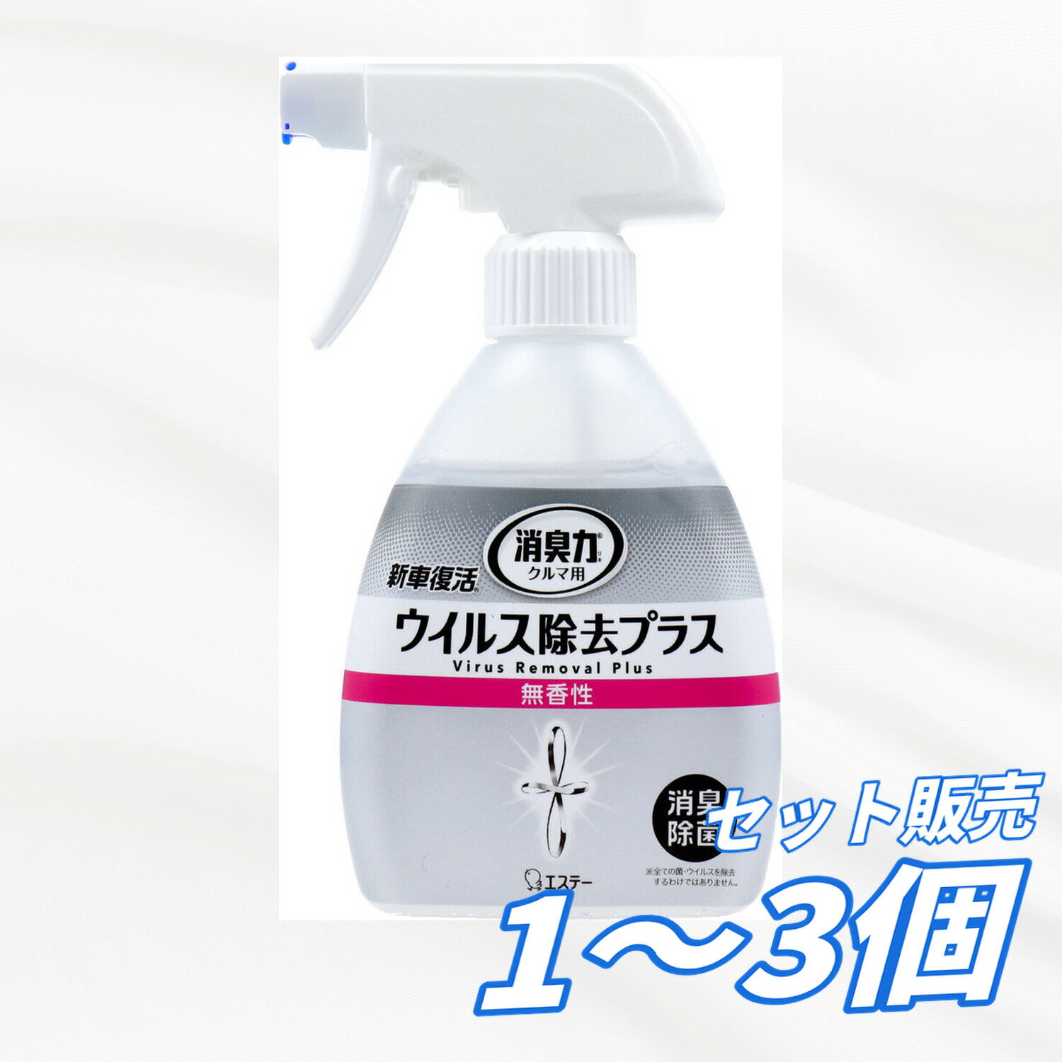 【1個2個3個セット】エステー クルマの消臭力 新車復活消臭剤 ウイルス除去プラス 無香性 250mL 車用 消臭スプレー 除菌 ウイルス除去 シート フロアマット ニオイ対策 カー用品