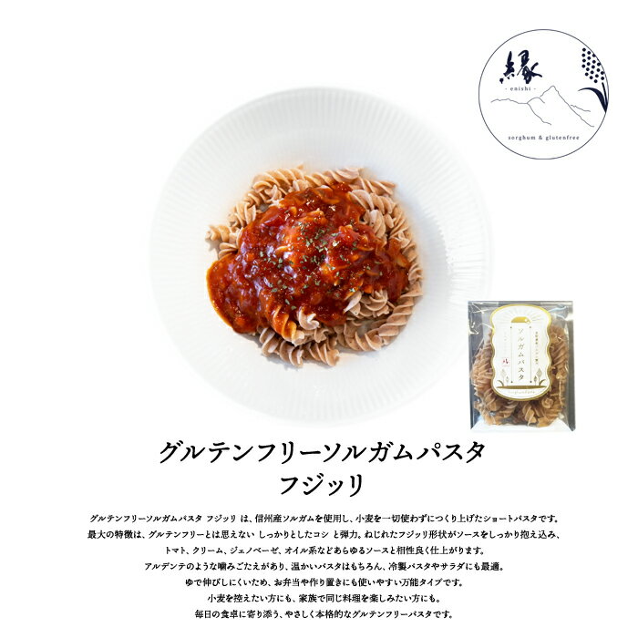 グルテンフリーソルガムパスタフジッリ1個