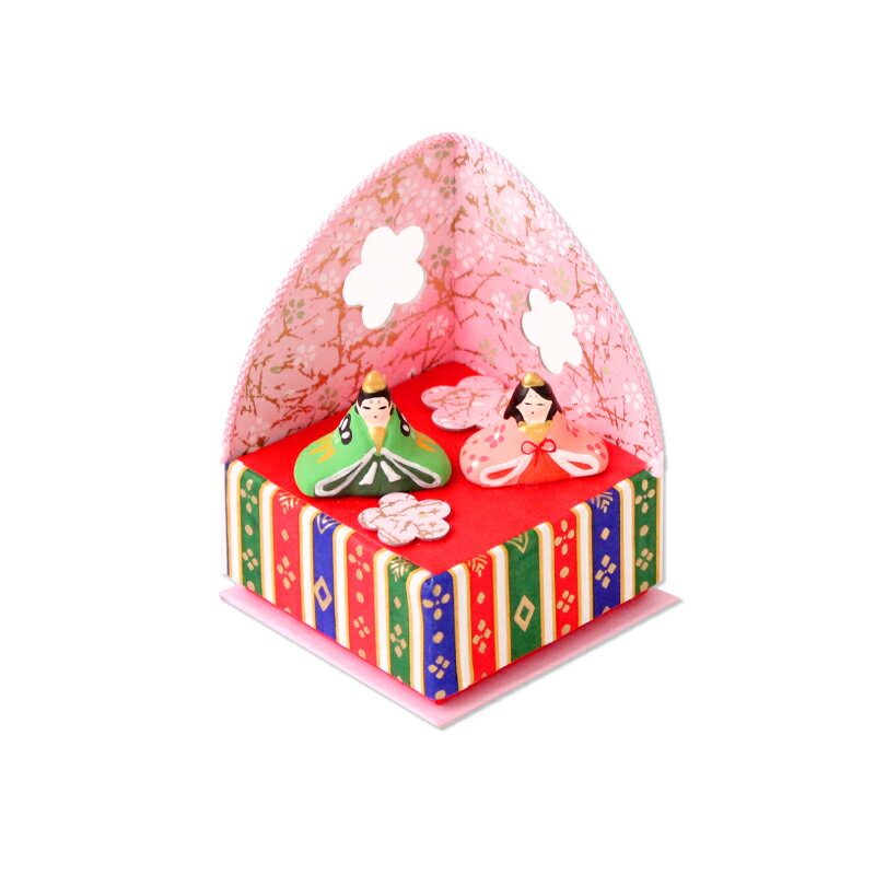 【ひなまつり】花見雛.＜ひな人形 ちいさい 飾り 金平糖 いちご風味 お菓子＞のサムネイル