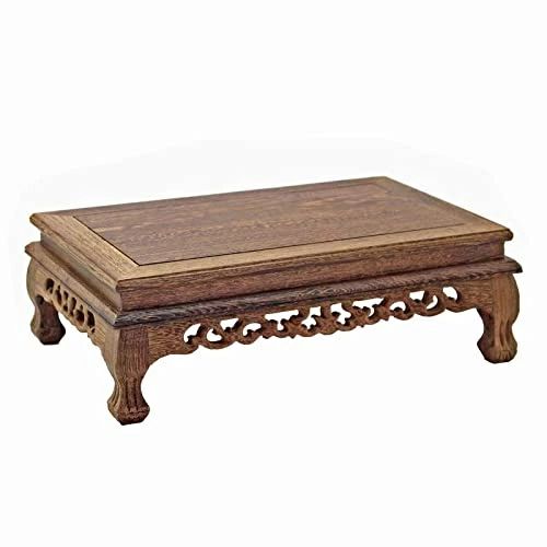 供養机仏壇の前で経 御供物台 お盆やお彼岸、法事のお供え物の台に最適な机 仏像台座 純木 木製飾台香..