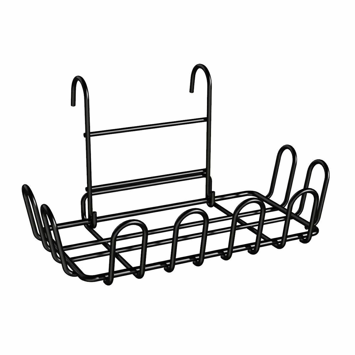 靴干し架 ベランダハンガー バルコニーの手すり 平置き 引っ掛け 靴干し シューズ スリッパ 物干しラック ブラック シンプル 972433