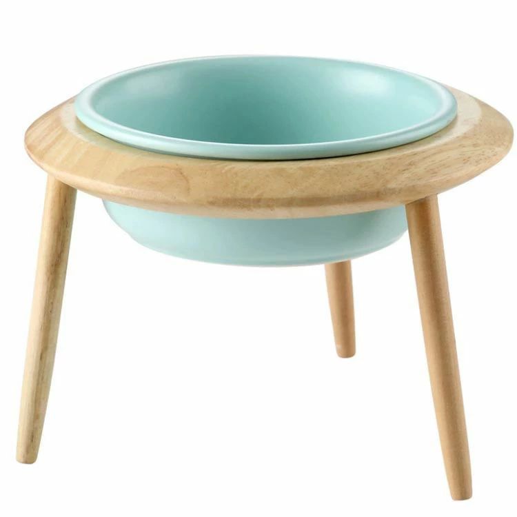 犬用 猫用 食器台 木製 高さ調整 陶