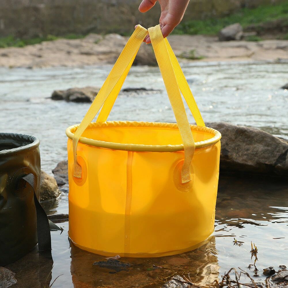 折りたたみバケツ 大容量20L 布バケツ 屋外用パックシンク 洗面器 自立式 軽量 無地 携帯 アウトドア ..