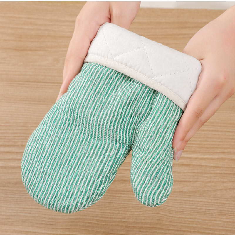 Rakuten - オーブンミット キッチンミトン 断熱手袋 鍋つかみ キッチングローブ ストライプ かわいい 耐熱 便利 左右兼用 2個セット 北欧風 厚手 母の日 おしゃれ プレゼント