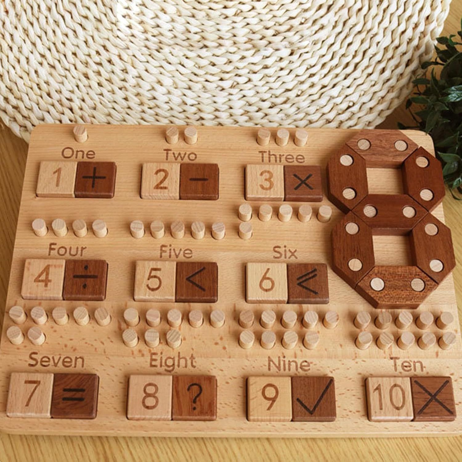 数学ボード 子供 ため 数学ボードゲーム 教育デジタルボードゲーム - 追加 減算 乗算 ディビジョン 計算 子供向け ディビジョン 計算 木製学習デジタルおもちゃ 幼児教育玩具 知育玩具 家族遊び 出産祝い 2