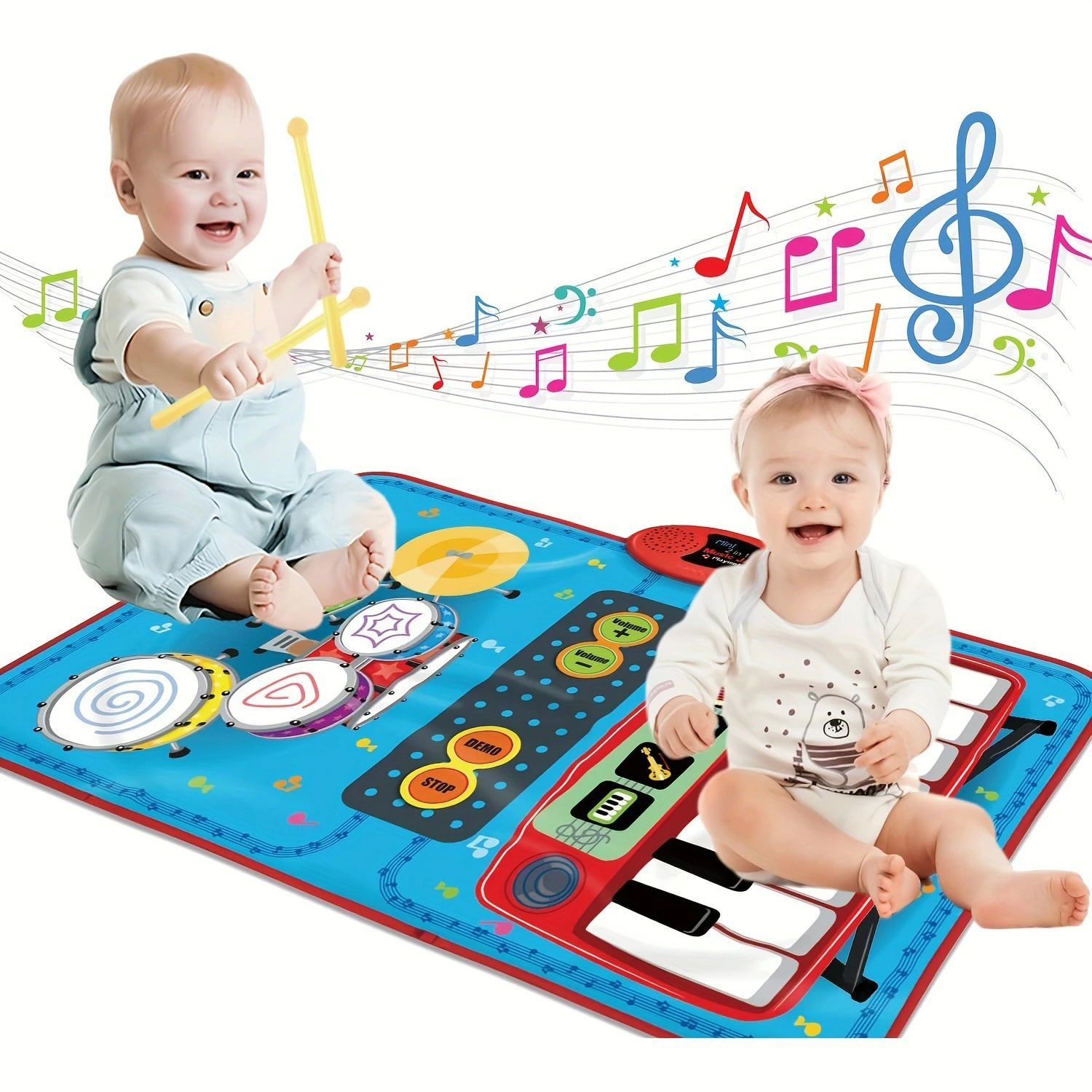 ピアノマットおもちゃ 子供 ドラムセット 赤ちゃんおもちゃ 知育玩具 0歳 1歳 2歳 3歳 ミュージックマ..