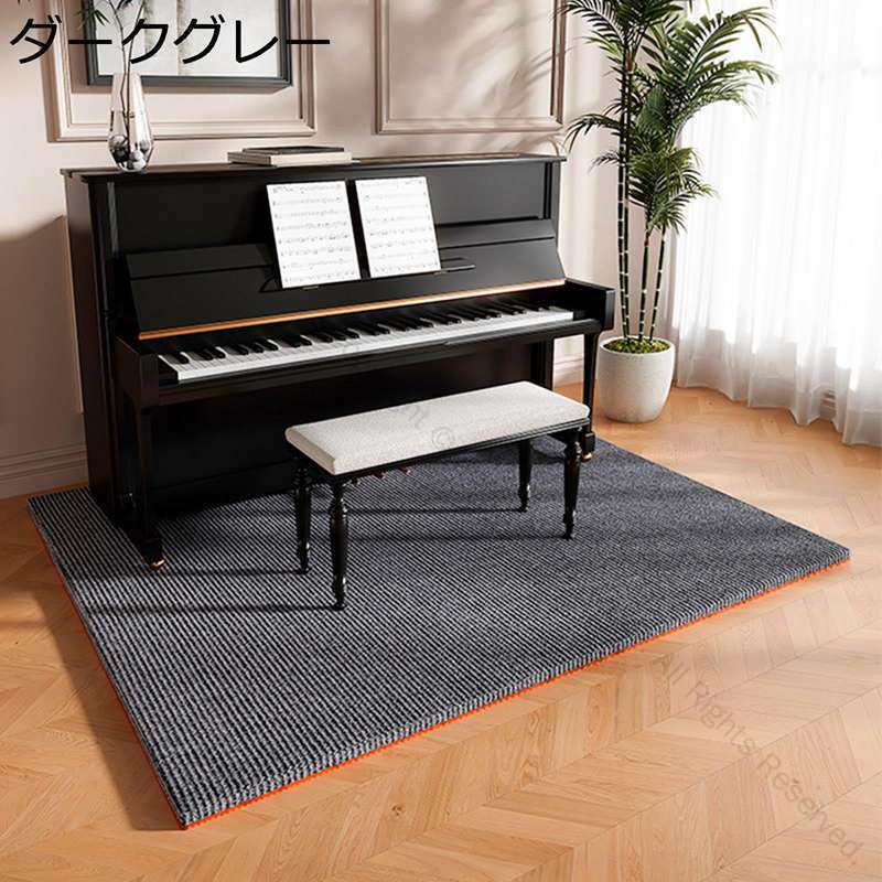 ピアノマット 遮音パッド TPE素材 フロアマット 防音カーペット チェアマット 電子ピアノ用 床傷防止 純色シンプル すべりどめ付き 吸音 防ダニ 衝撃吸収 丸洗い可 スタジオ対応 春夏秋冬使える高耐久タイプ