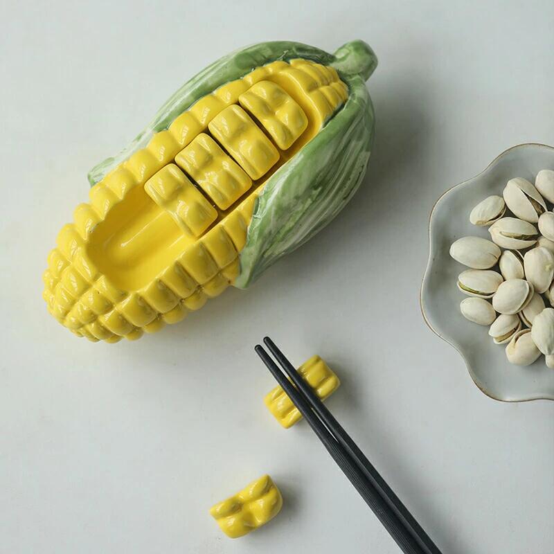 箸置き お箸置き 7点セット はし置き おしゃれ 陶器 小皿 セット とうもろこし コーン キャベツ かわい..