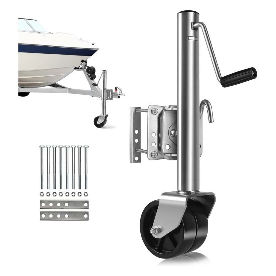 トレーラージャッキ クランプトップ風、耐荷重800kg 伸縮タイプ/軽トレーラー 普通、キャラバンアクセ..