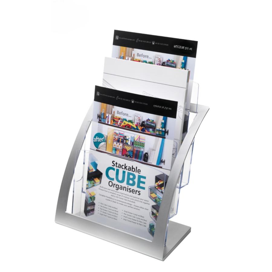 チラシケース カタログスタンド A4サイズ POP広告スタンド ハガキホルダー 卓上 チラシケース 、データ..