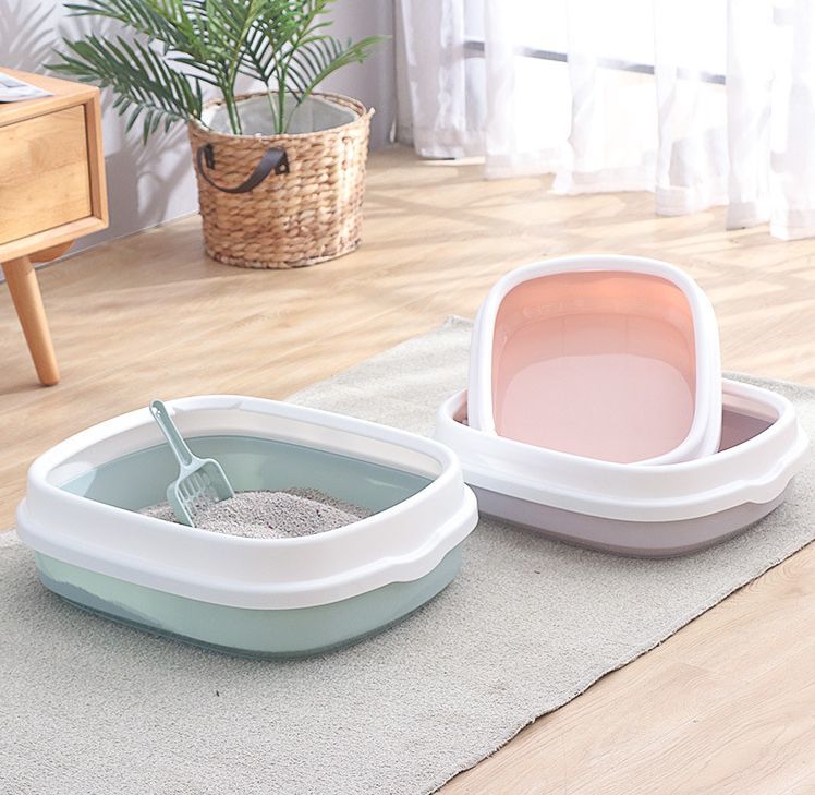 Rakuten - 猫用トイレ キャットトイレ 本体 スクエア Sサイズ Mサイズ ペット用品 猫 ネコ 収納 シンプル