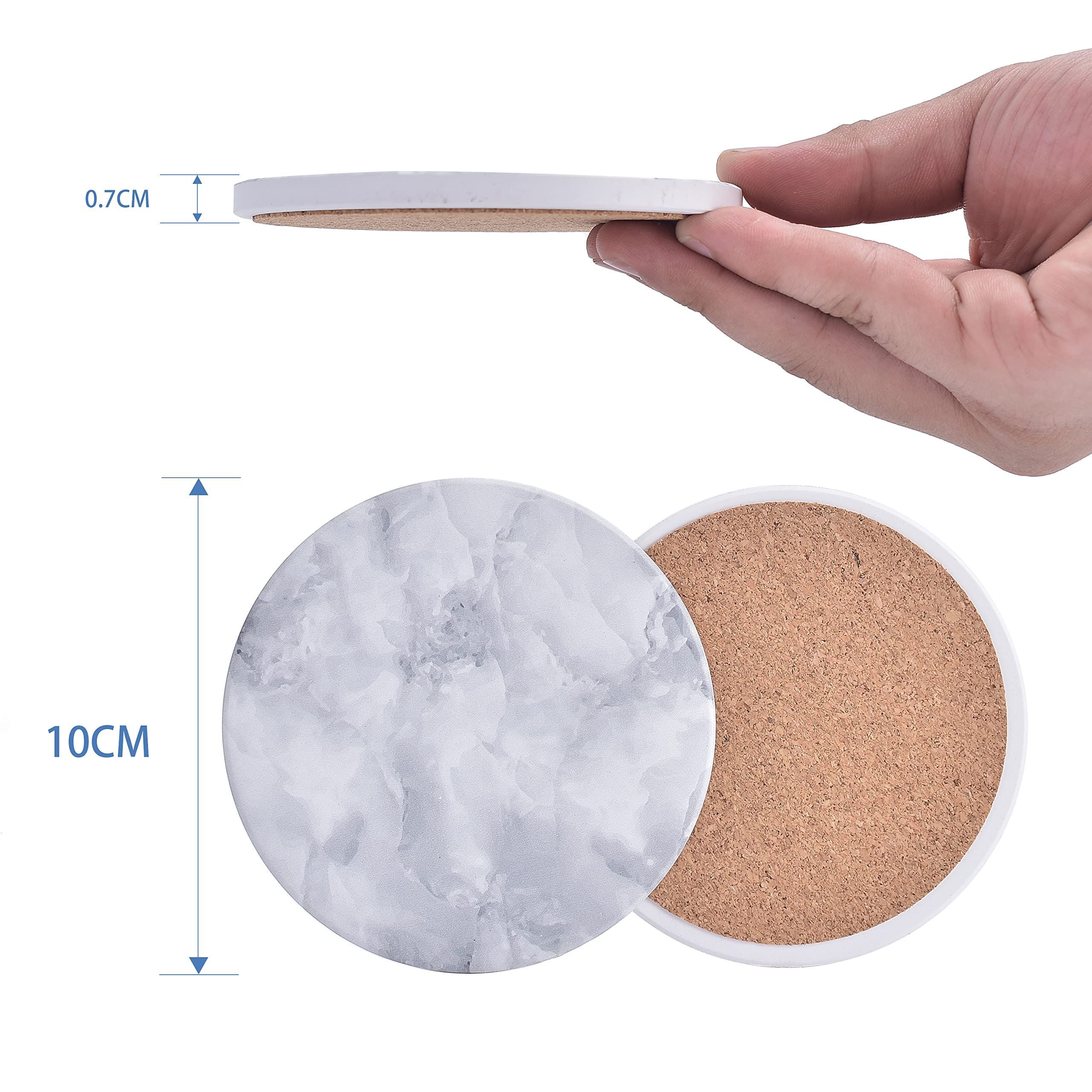 コースター 吸水 オシャレコースター 茶托 速乾断熱 保護コルク裏面 環境に優しく耐久性がある 家庭用..