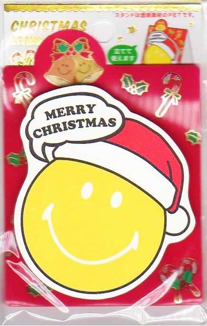 セール価格 Xmas グッズ クリスマス スタンド 付箋 SMILEY サンタ CMAT-182 便利 机上小物 メモ スマイリー スタンド ふせん ダイカット 付箋メモ MERRY CRISTMAS ニコちゃん マーク スマイル メッセージ CATCH HAPPINESS Happy Holiday 【3cmメール便OK】