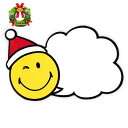 【SMILEY Xmasグッズ】スマイリークリスマスミニメッセージカード　吹き出し/ウインク柄　CMAN-68　SMILEYシリーズ ★スマイリーデザインのMerry Christmasカード8枚入スマイリーグッズクリスマスデザインニコちゃんスマイルサンタ★【3cmメール便OK】