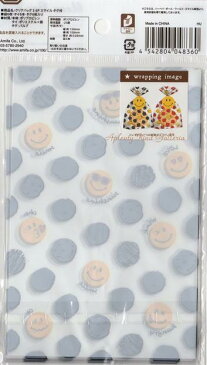【Clear Bag】スマイルクリアバッグ Sサイズ【ご選択:赤色ドット柄、黒色ドット柄】スマイルタグ付き NO.48360 6枚入り ビニタイ6本付き amifa★スマイルデザインクリアバック小袋おすそ分けバレンタインギフトにスマイリーSMAILE★【3cmメール便OK】