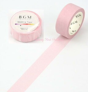 【BGM マステ】ピンク 15mm BM-B004 BGM マスキングテープ ベーシックシリーズ ★ ビージーエム 幅15mm マステ Basic スタンダード/ピンク色 桃色 さくら色★【3cmメール便OK】