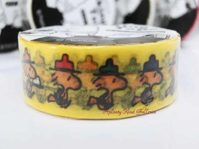 【Snoopyグッズ】スヌーピー マスキングテープ　ウッドストック　ES076D　ビーエスエス幅15mmのスヌーピーのマステスヌーピーグッズ/ストレートタイプ/デコレーションPeanutsスクールピーナッツキャラクターズデザイン★【3cmメール便OK】