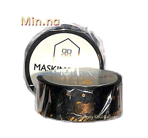 【みんなの文具 マステ】Min.na マスキングテープ ねこ MT-14650 Clothes-Pin クローズピン masking tape ★ 幅15mm 金の箔押しマステ アニマルデザイン/ネコ柄 猫 にゃんこデザイン ドット 毛糸玉 本 どうぶつ柄 仕草【3cmメール便OK】