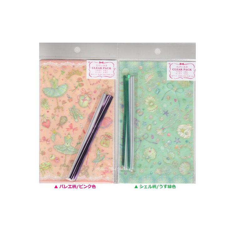【 たけいみき グッズ】 クリアパック/ Clear Pack SSサイズ WP-15065 シェル柄/ みどり色 【完売 バレエ柄/ ピンク色 (WP-150...