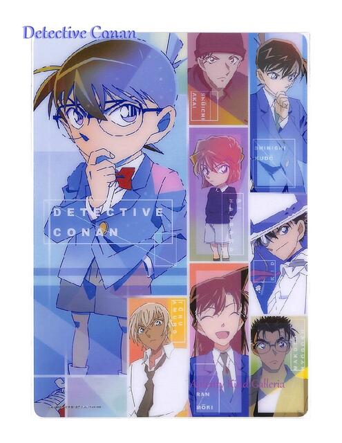 【Conanグッズ】名探偵コナン B5下敷き CR-52145 カラフル/コナン君全身柄 ★コナン君のしたじき名探偵コナングッズ/新入学ご入学ご進級新学期準備グッズ/工藤新一怪盗キッド赤井灰原蘭安室京極八人柄英字デザイング/半透明B5サイズ★【3cmメール便OK】のサムネイル