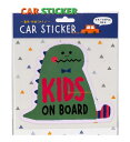 【 CAR グッズ】 カー ステッカー KN-37436 きょうりゅう BABY on BOARD CAR STICKER 車用 外貼り スモークガラス OK ...
