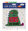 【 CAR グッズ】 カー ステッカー KN-37436 きょうりゅう BABY on BOARD CAR STICKER 車用 外貼り スモークガラス OK ガラスに貼付け可 カーグッズ カーアクセサリー キッズ ベイビー in car くるま用品 レンタカー ドライブ 便利 実家 帰省 【3cmメール便OK】