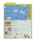 【 MOOMIN グッズ 】 ムーミン M/M レターパック AD050-74 散歩 便箋 8枚 封筒 4枚 シール付き 北欧 レターパック お手紙 便せん 封...