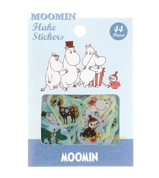 楽天Aplenty Kind Galleria【MOOMINグッズ】フレークシール ムーミン AM040-96 Yen× Blu マスキングテープ素材 シールフレーク/flake Stickers 全44枚入/リトルミイ スナフキン ムーミンママ ニョロニョロ/デコ ラッピング 封止め/ムーミングッズ※5個限【3cmメール便OK】