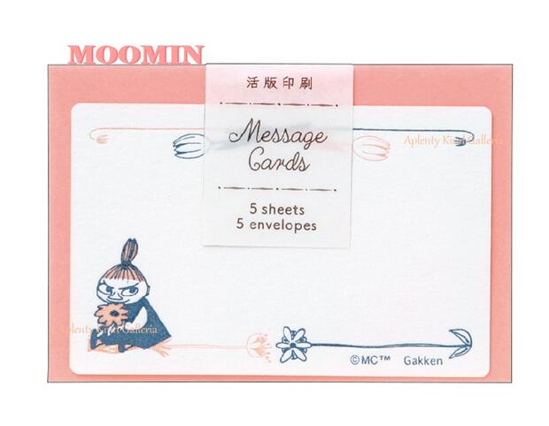 【 MOOMIN グッズ】 ムーミン 活版 ネームカード E32-153 花と リトルミイ ミニメ...