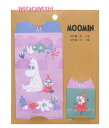 【 MOOMIN グッズ 】M/M ムーミン ぽち袋 セット JD040-71 ピンク× グリーン 大 小 2種類入り むーみん ポチ袋/お札を折って入れるタイプ コイン入れ/おとしだま袋/ミニ封筒/リトルミイ柄 お花柄 フラワーデザイン ちびのミイ【3cmメール便OK】