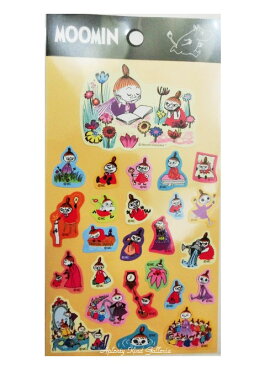【MOOMINグッズ】M/M シール リトルミイ&ミムラ BM020−80 ★リトルミイデザインのシールミムラ柄sealMOOMINリトルミイグッズお花畑お花柄ムーミングッズ★【3cmメール便OK】