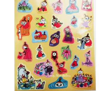 【MOOMINグッズ】M/M シール リトルミイ&ミムラ BM020−80 ★リトルミイデザインのシールミムラ柄sealMOOMINリトルミイグッズお花畑お花柄ムーミングッズ★【3cmメール便OK】