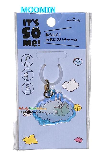 大変ご好評をいただいております、 かわいい ムーミンデザイングッズ♪ キーホルダーです♪ 私らしく お気に入りチャーム♪ 『 It’s so me 』です☆彡 ★アンブレラマーカーとして♪ とっても便利です。 ★傘や ペットボトルなどに付けて 目印として♪ ★特長 *アクリル製 ダイカットタイプです。 *シリコンリング付きです。 *フック付きです。 ファスナートップとしても カワイイ～♪ *かさや、持ち物に付けて便利使い！ *チャーム、キーホルダー アクセサリーとしても かわいい～♪ お子様から 大人の方まで、 傘立てで お荷物預けの際に♪ 学校、外出時 キャンプなど、ペットボトルなどに付けて、 マイマークに♪ パーティー時、イベント時、人がたくさん集まるときなどに♪ ぜひお役立てくださいませ♪ ★パッケージサイズ：約H115×W64×D5mm ★マスコットサイズ：約H25×W35×D5mm ★フック付き ★シリコン リング付き ★PP袋入り ★中国製 ★（C) MOOMIN CHARACTER ※ご使用上の方法及び注意を必ずお読み頂き、本製品をお取り扱いお願いします。 ※当サイト内、すべての 文章・写真などの 複製・転載を 禁じます。 Aplenty Kind Galleria8月9日はムーミンの日です。 ※当サイト内、すべての 文章・写真などの 複製・転載を 禁じます。