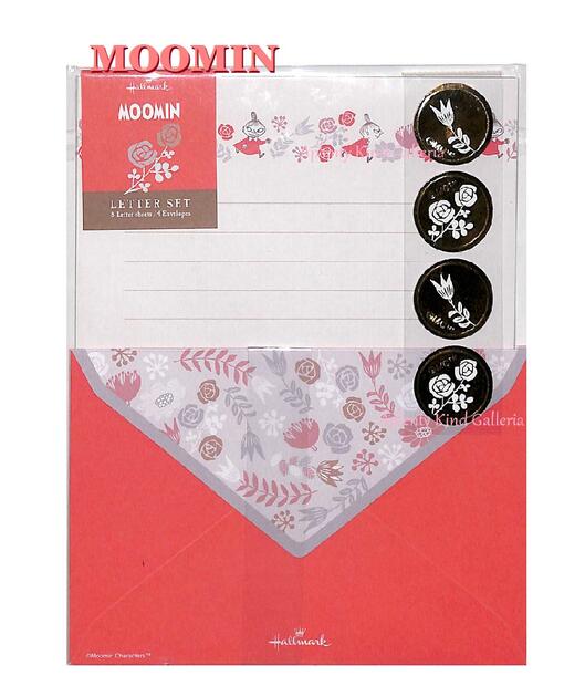 【MOOMINグッズ】ムーミン レターセット EES-786-533 ミイと 花 便箋 8枚 ダイヤ封筒 4枚入り シール付き リトルミイ柄 レターパック/お手...