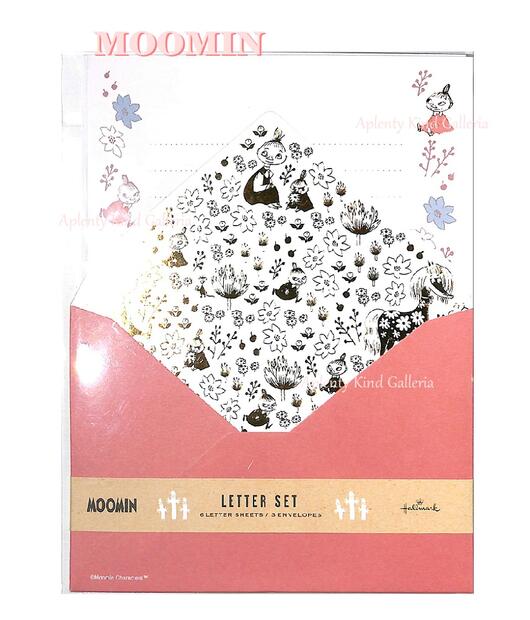 【 MOOMIN グッズ 】 ムーミン レターセット EES-793-784 レッド 金の箔押し加工 便箋6枚 ダイヤ封筒 3枚入り りとるみい レターパック/...
