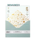 【 MOOMIN グッズ 】 ムーミン レターセット EES-793-791 グリーン 金の箔押し加工 便箋6枚 ダイヤ封筒 3枚入り スナフキン レターパック...