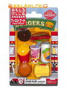 【 Iwako グッズ】 おもしろ けしごむ ファストフード ER-BRI071 ブリスターパック 消しゴム フライドポテト ハンバーガー サンドイッチ ドリン...