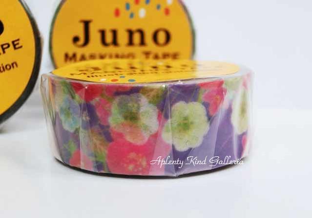  Juno マスキングテープ Bear and Flower/ ベア アンド フラワー　JN-MT-069　15mm幅 幅15ミリ ジュノ マステ 熊 お花 デザイン くまちゃん 花柄 自然 ストレートタイプ making tape テープ 