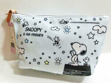 【SNOOPYグッズ】スヌーピー/SNOOPY　舟形ポーチ　スター柄　NO．75761★スヌーピーの小物ポーチスヌーピーグッズ/お化粧ポーチ小物ケース小物入れ化粧道具コスメポーチ小物ポーチ/ご旅行宿泊外出時★【3cmメール便不可】