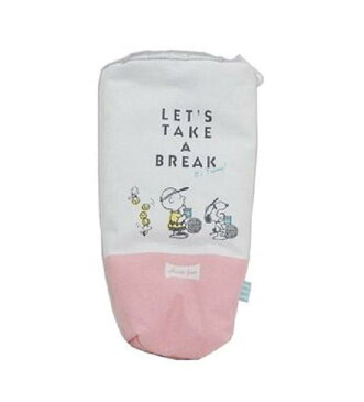 【SNOOPYグッズ】スヌーピー ボトルカバー NO.20922 テニス柄/底部分:ピンク色 ★容量500〜600mlに対応★ ★スヌーピーデザインのプラボトルポーチtennis柄/キッチン雑貨水筒水分補給ペットボトルカバーPEANUTS★【3cmメール便OK】