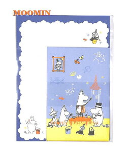 【New MOOMINグッズ】ムーミン レターセット　NO.27896 お絵描き ★便箋8枚、封筒4枚入り★★ムーミンのレターパック/お手紙ダイカット便せん封筒セット/リトルミイスナフキンムーミングッズ/プレゼントメッセージLetter Set★【3cmメール便OK】